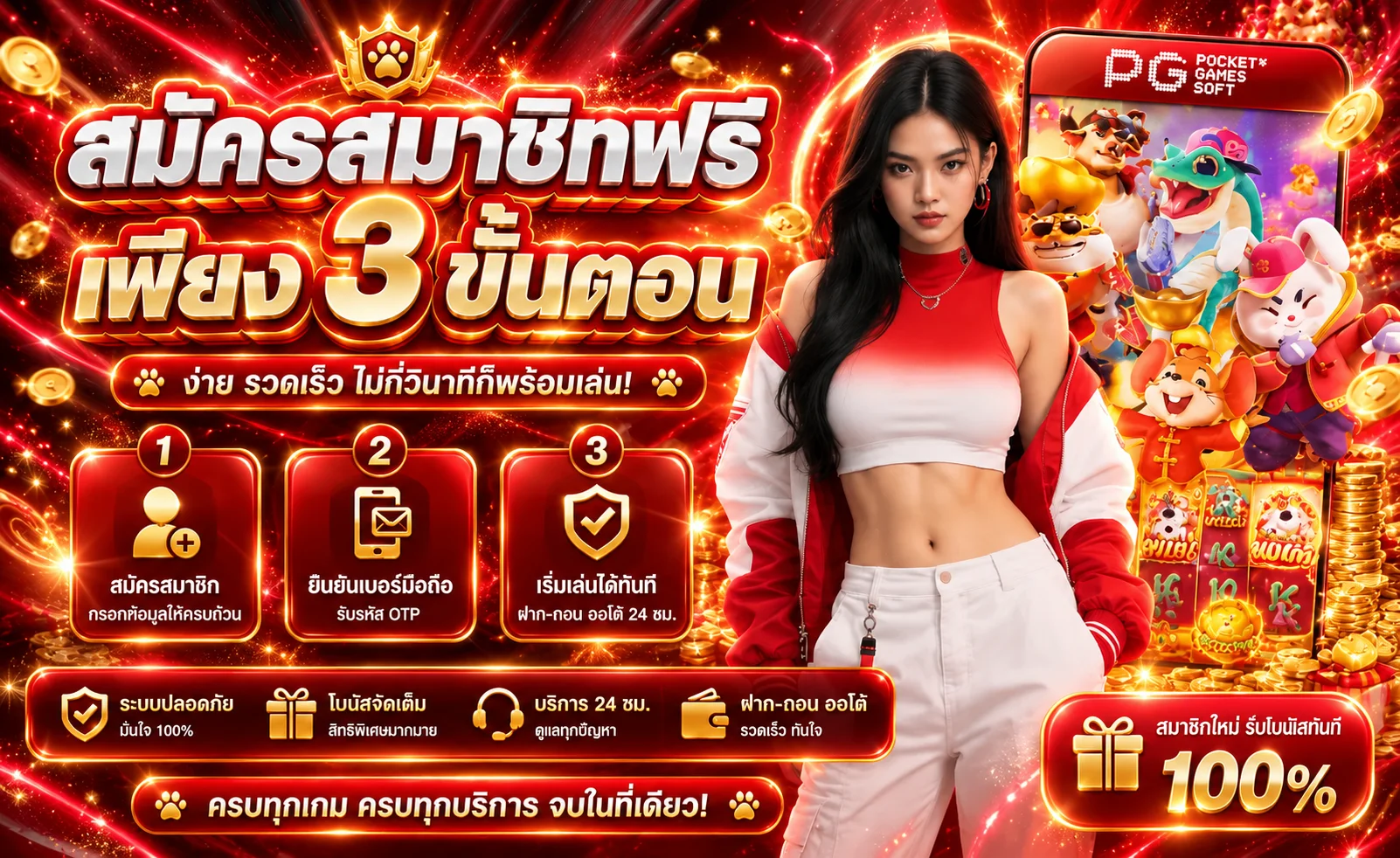 แบนเนอร์ขั้นตอนสมัครสมาชิก MN789 บนมือถือ